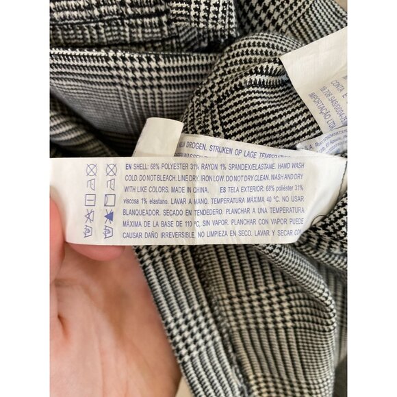 Forever 21 Plaid Black White Sleeveless Romper Small Adjustable Straps Pockets - Picture 4 of 8